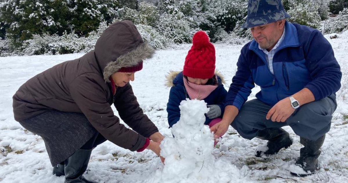 nieve comuna Santa Juana