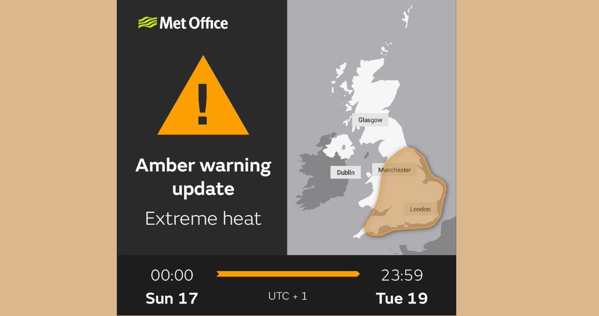 Ola de calor en el sur de UK
