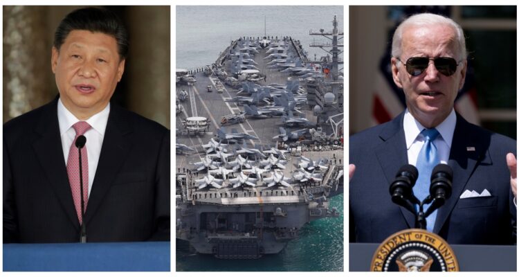 Xi Jinping, Joe Biden, y el USS Reagan.