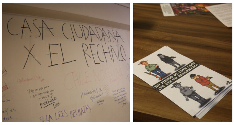 Inauguración de la Casa del Rechazo estuvo marcada por polémico afiche contra presidente Boric