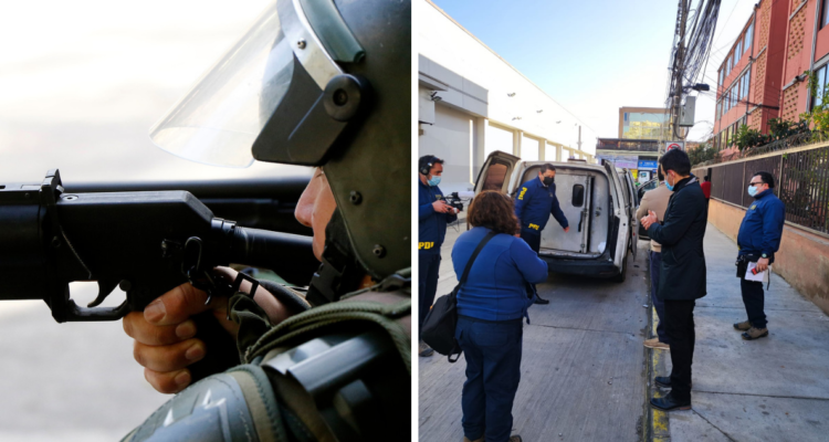 Reconstitución de escena por carabinero acusado de disparo en Viña del Mar