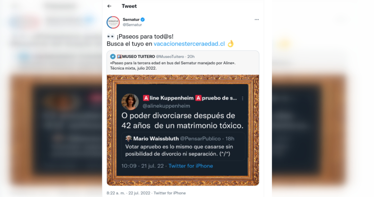 polémica por tuit del Sernatur que se burla de adherente del Rechazo