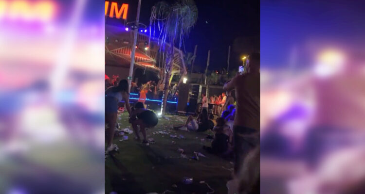 Captura del momento posterior al tiroteo