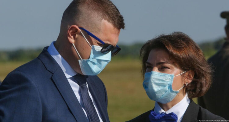 Ivan Bakanov, jefe del Servicio de Seguridad de Ucrania, e Irina Venediktova, fiscal general del país.