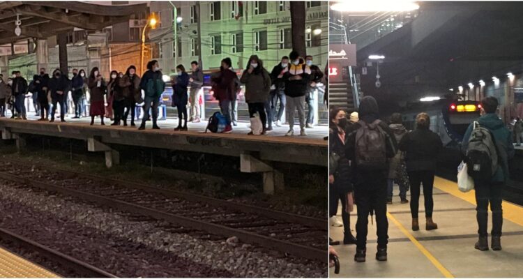Trenes detenidos por corte de luz en Limache Valparaíso