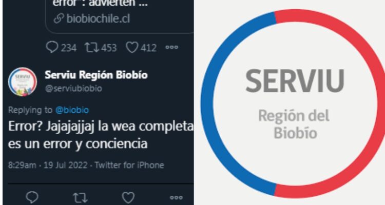 Tweet del Serviu Bío Bío