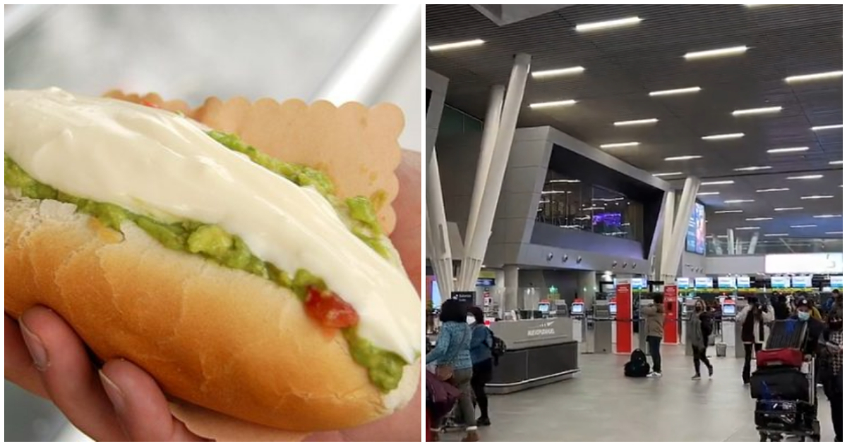 “Por esa plata me compro 6”: video viral revela elevado precio de completos en café de aeropuerto