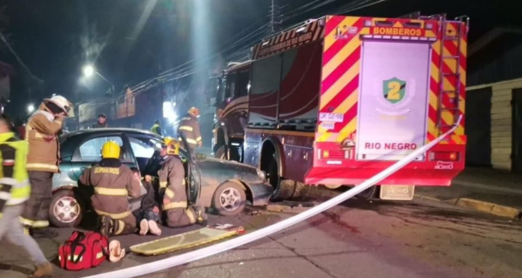 Accidente de Bomberos en falso llamado en Río Negro