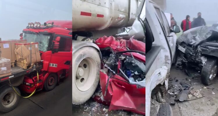 Cierran pistas de la Ruta 78 hacia Santiago por dos accidentes en las cercanías de Melipilla