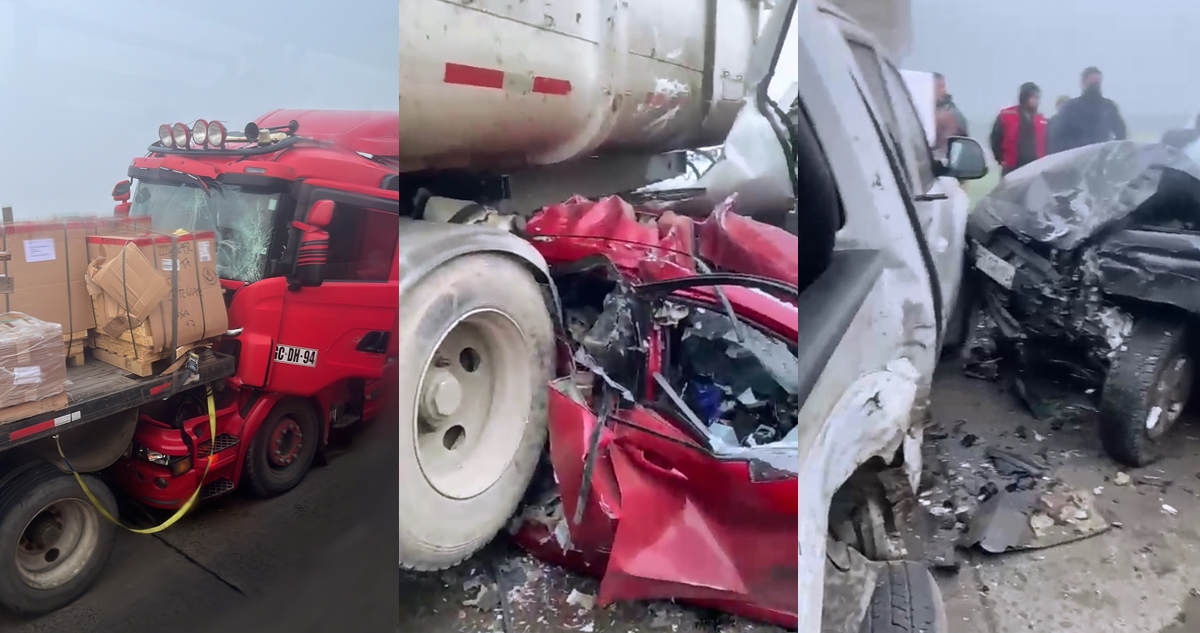Cierran pistas de la Ruta 78 hacia Santiago por dos accidentes en las cercanías de Melipilla