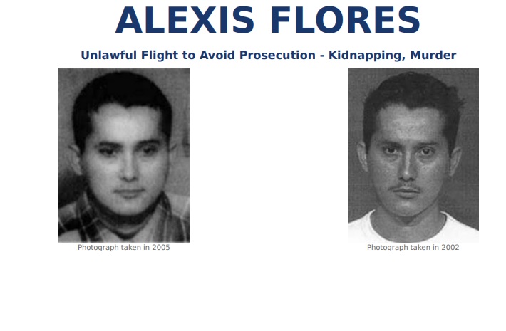 Alexis Flores uno de los 10 fugitivos más buscados por el FBI