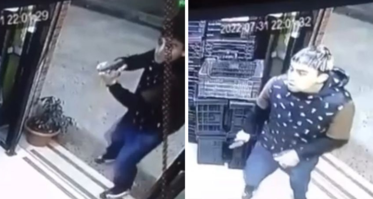 Captan a sujeto con arma de fuego amenazando a otro en local de Limache