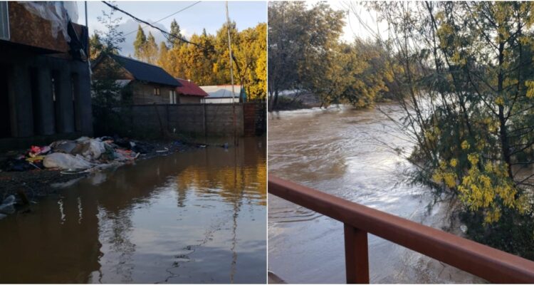 Desborde caude de río Andalién