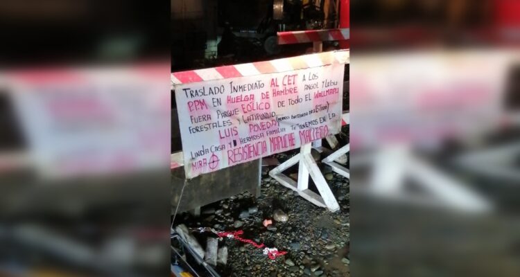 Ataque incendiario Angol lienzo