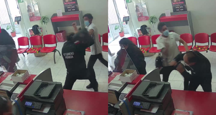 Golpearon a guardia en el suelo: detenidos por robo frustrado en CorreosChile Ñuñoa