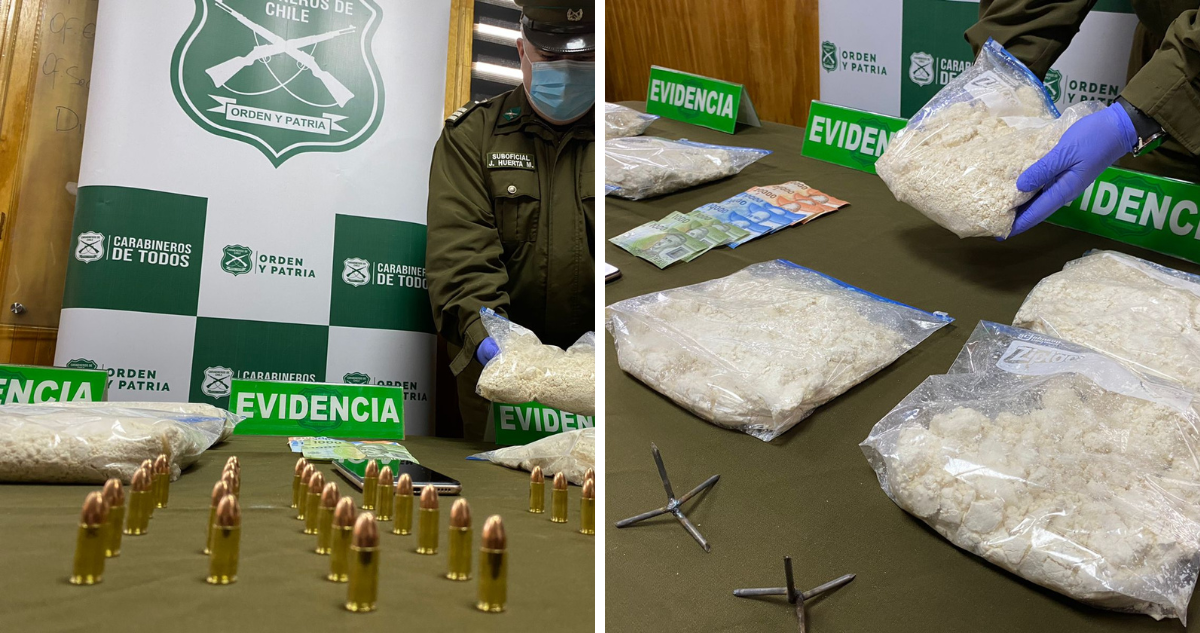 Detienen a hombres por homicidio frustrado a Carabineros, tráfico de drogas y arma en Valdivia