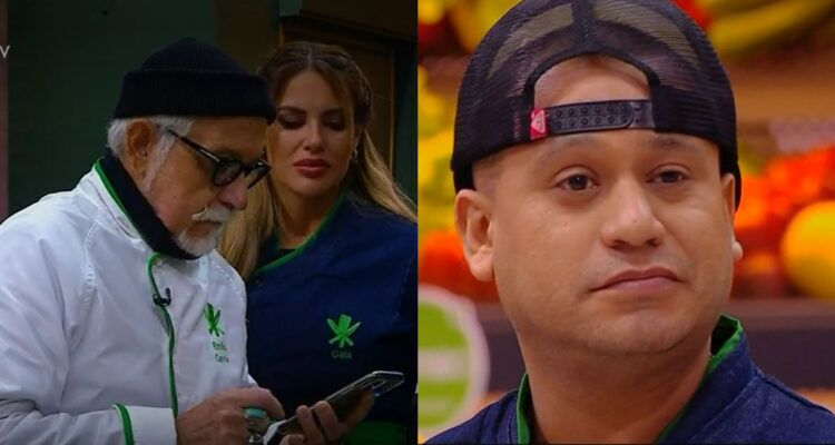 Ennio Carota e Ignacio “Nacho” Román en el Discípulo del Chef. En la primera imagen, el chef llama al participante sin tener respuesta.