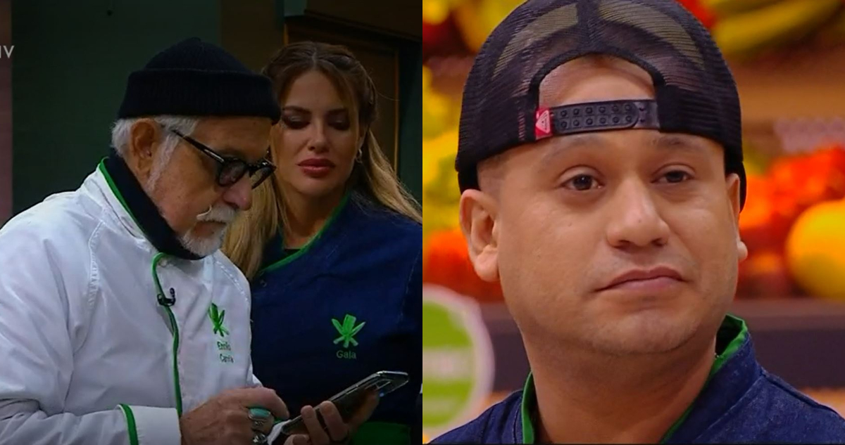 Ennio Carota e Ignacio “Nacho” Román en el Discípulo del Chef. En la primera imagen, el chef llama al participante sin tener respuesta.