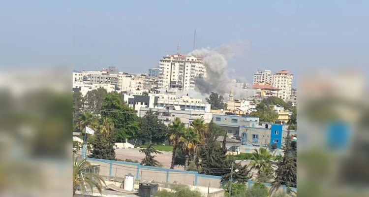 Fotografías del impacto contra la Torre Gaza.