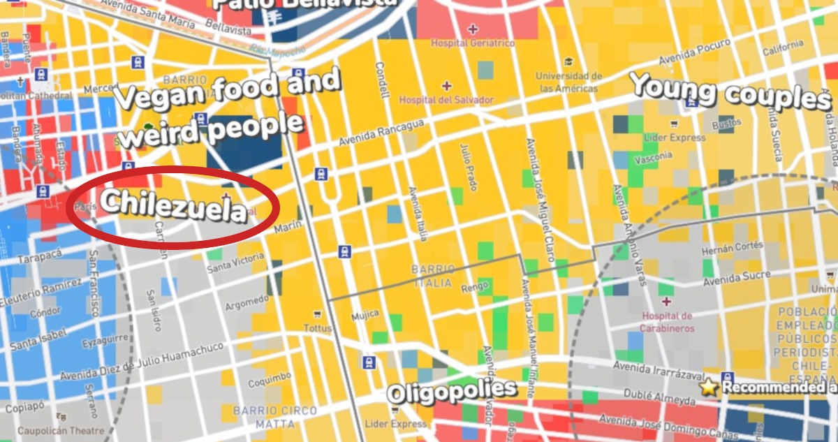 Hoodmaps: el Google Maps que estereotipa la zona de Santiago en la que vives.