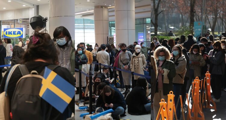 Capitalinos realizan largas filas ante inauguración de la primera tienda Ikea en Chile
