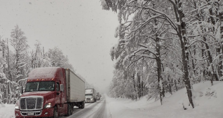 Por intensas nevadas en Los Lagos: alrededor de 70 camiones esperan reapertura de paso Samoré
