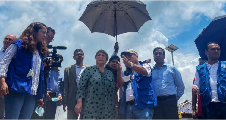 Refugiados rohinyás interpelan a Michelle Bachelet por una mejor seguridad en Bangladés
