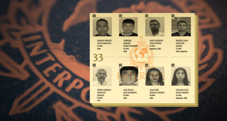 Los chilenos más buscados por la Interpol