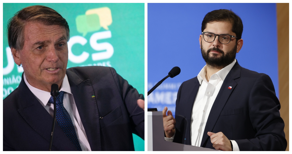 Jair Bolsonaro y Gabriel Boric.