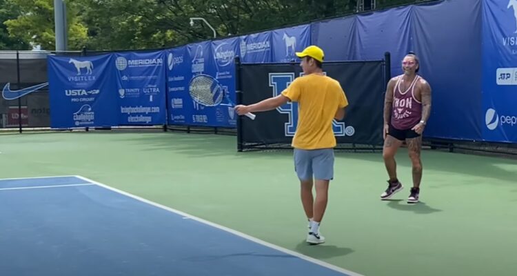 Shang entrenando con Ríos