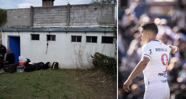 Luis Suárez se viste en modestos camarines en el fútbol uruguayo.
