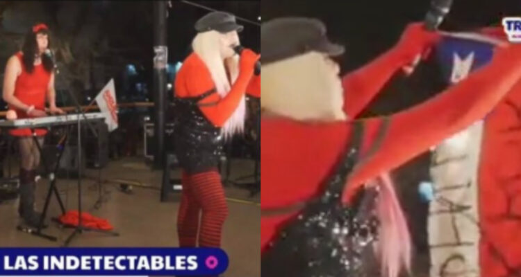 La agrupación Las Indetectables en el evento de cierre de Apruebo Transformar.