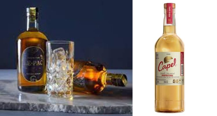 Pisco Capel y pisco Le Pac