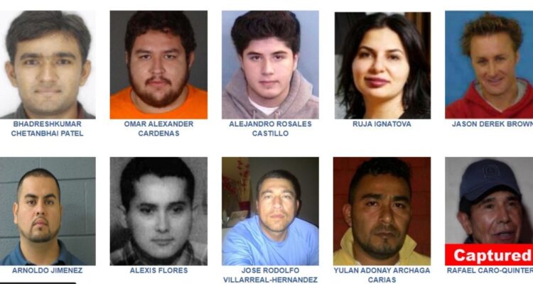 Los 10 fugitivos más buscados por el FBI