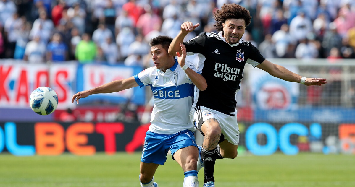 Maximiliano Falcón en el duelo ante Universidad Católica.
