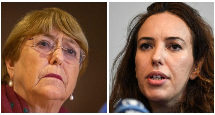 Michelle Bachelet y Stella Assange