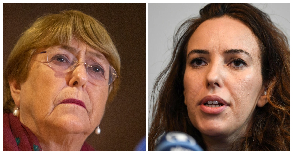 Michelle Bachelet y Stella Assange