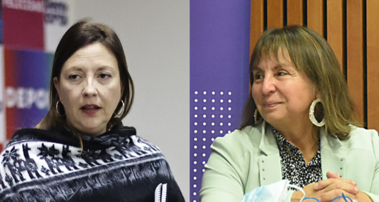 Imagen de la presidenta del PPD y Jeannette Vega