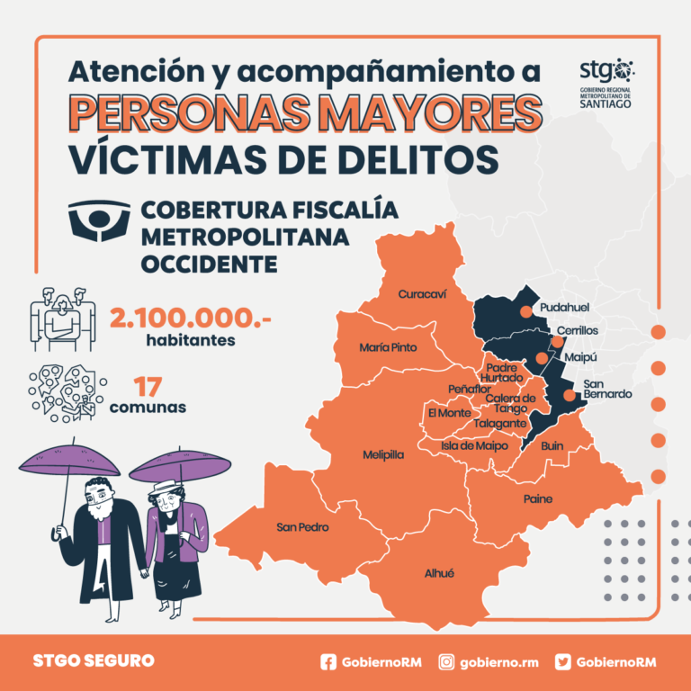 Gobierno Regional anuncia programa de atención integral para personas mayores víctimas de delitos en 17 comunas de la RM