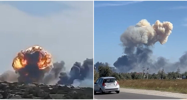 Reportan explosiones en aeródromo militar de Crimea se sospecha ataque pero Rusia acusa accidente