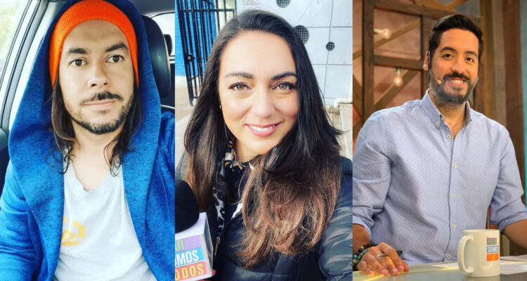 Jairo Valdés, Matías Vera y Clarisa Muñoz sonriendo a la cámara. Los rostros de Aquí Somos Todos se refirieron al fin del espacio.