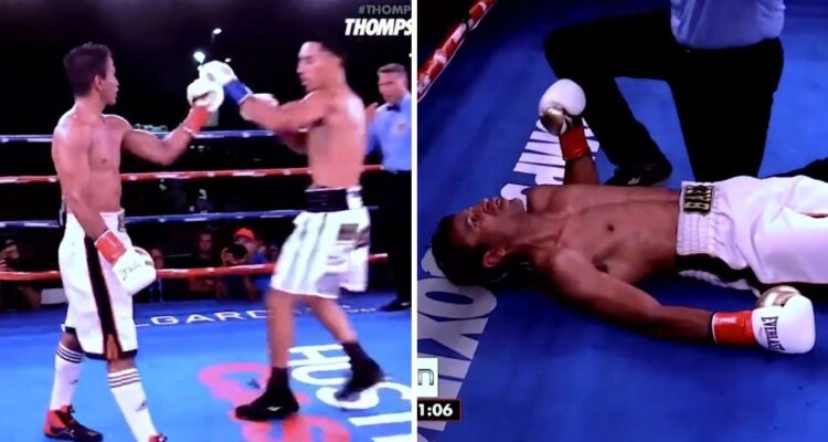 Rubén Torres noqueó a Cristian Báez con un polémico golpe.