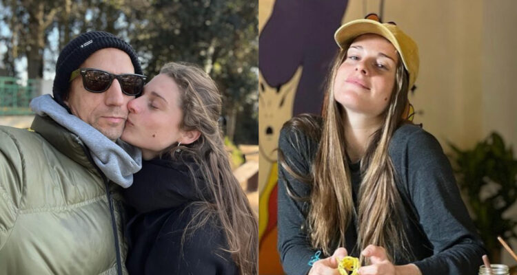 Constanza “Tanza” Varela y su pareja, Matías Bize besándose para la cámara. A su lado, una foto de la influencer en solitario. La ex chica reality contrajo matrimonio con su pareja el jueves.
