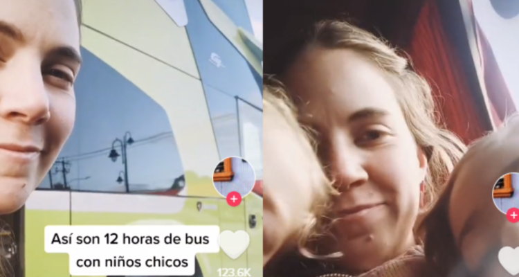 tiktoker con sus hijos