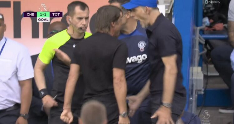 La casi pelea de Tuchel y Conte, entrenadores de Chelsea y Tottenham