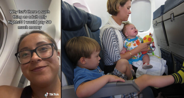 Tiktoker pide vuelos libres de niños y desata debate por niñofobia