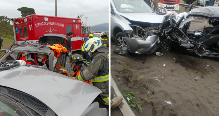 Accidente camino a Lenga deja a 7 lesionados
