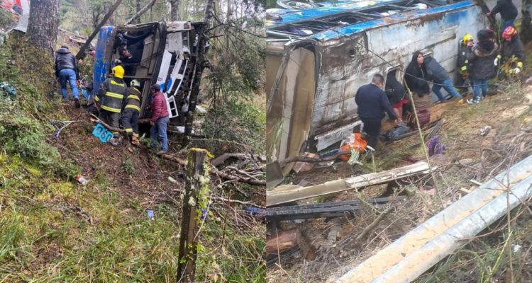 Un muerto, 4 graves y 15 heridos deja desbarrancamiento de bus rural en San Juan de la Costa
