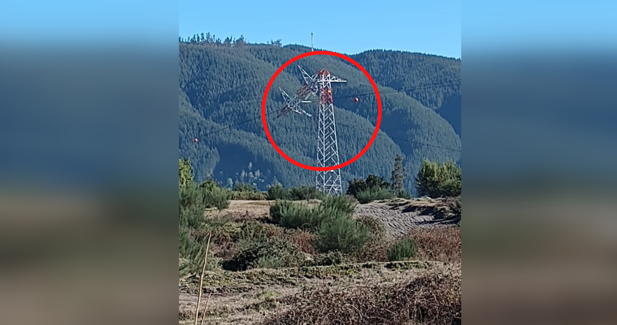 Atacan subestación de Transelec en Hualqui: cortaron por la mitad antena de alta tensión.
