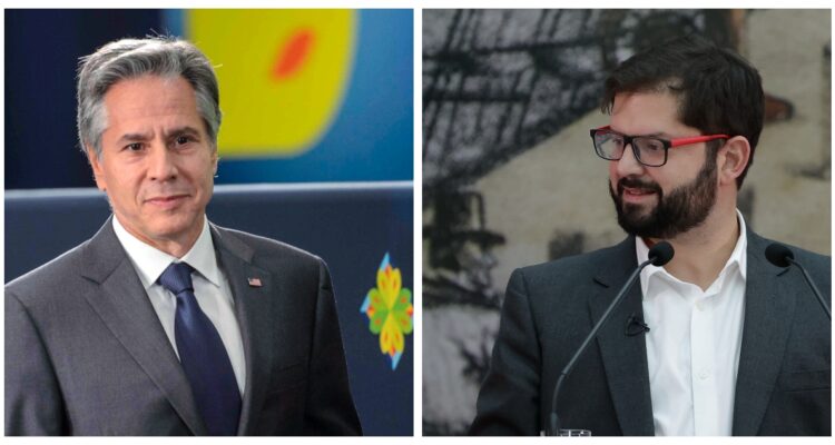 Antony Blinken y Gabriel Boric.